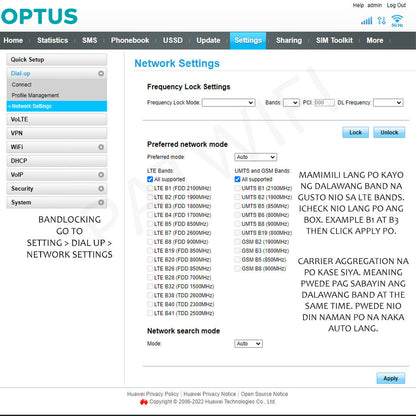 ￼Huawei B525-65a Mamba Openline OptusV4 & Full Admin Access