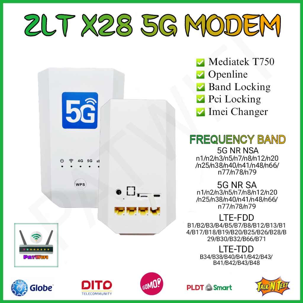 zlt x28 5g modem openline