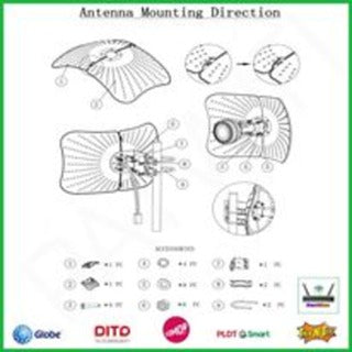 HYPERBOLIC ANTENNA 5G READY WITH 20 METERS CABLE